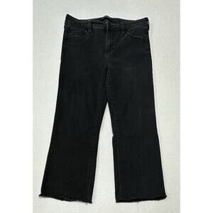 Liverpool Los Angeles Jeans Womens 10 Black The Crop Flare Stretch Dark Denim